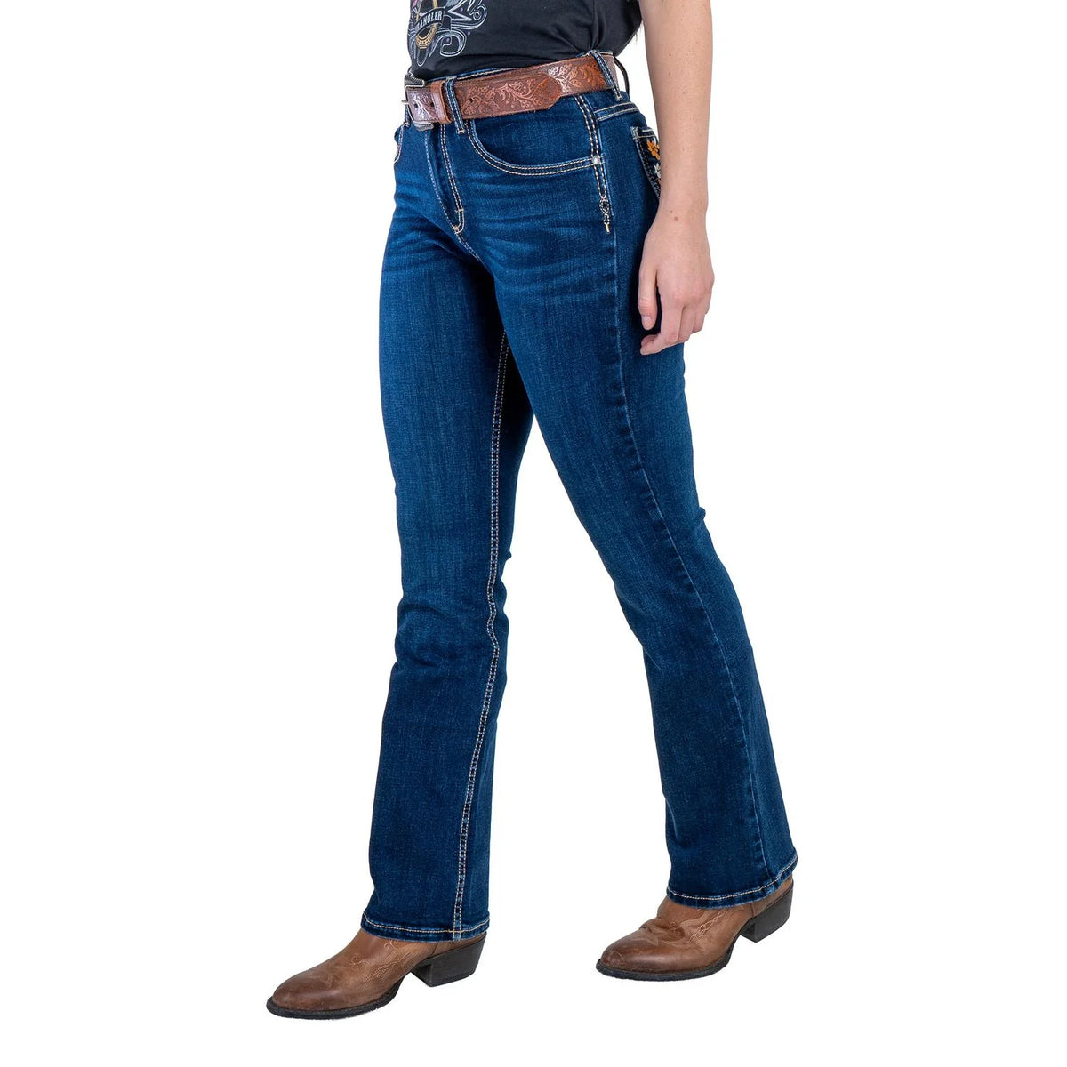 112381265|JEANS HISE RISE CORTE DE BOTA