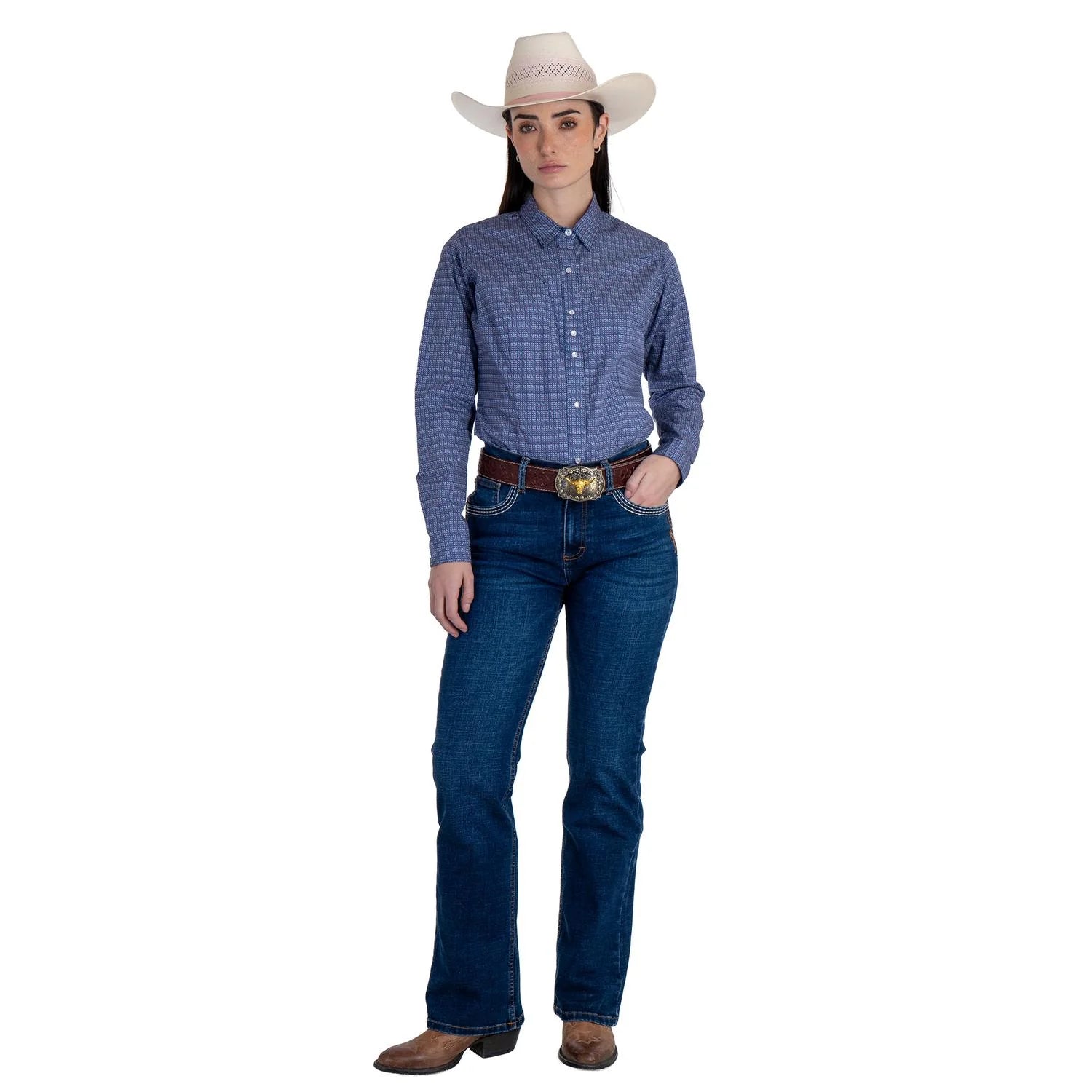 112381266|JEANS HISE RISE CORTE DE BOTA