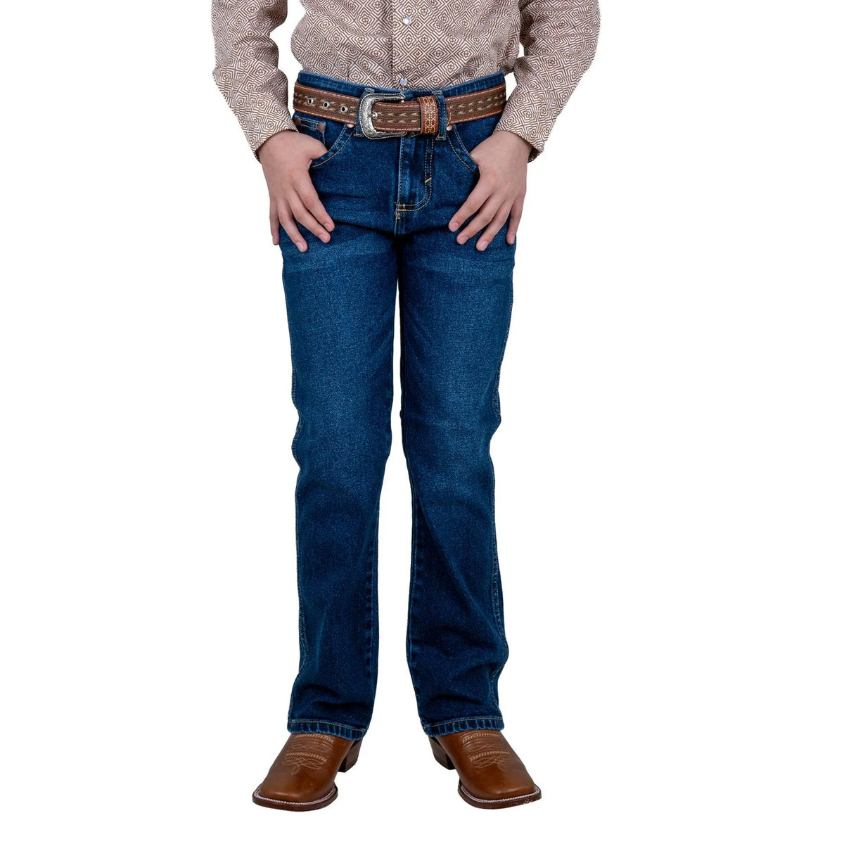 112381279| Pantalon Slim Boot Retro nino