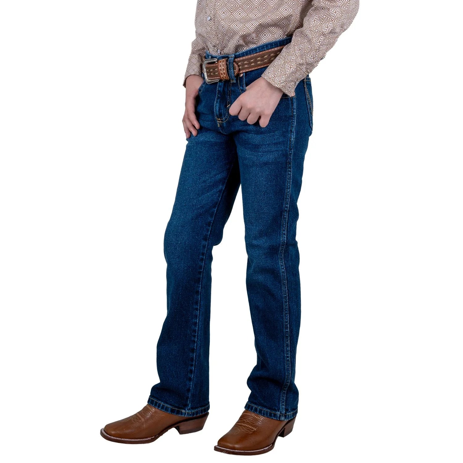 112381279| Pantalon Slim Boot Retro nino