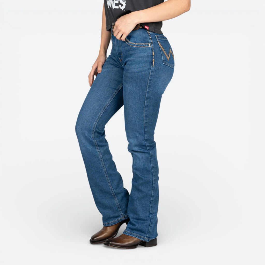 112381287|JEANS HISE RISE CORTE DE BOTA