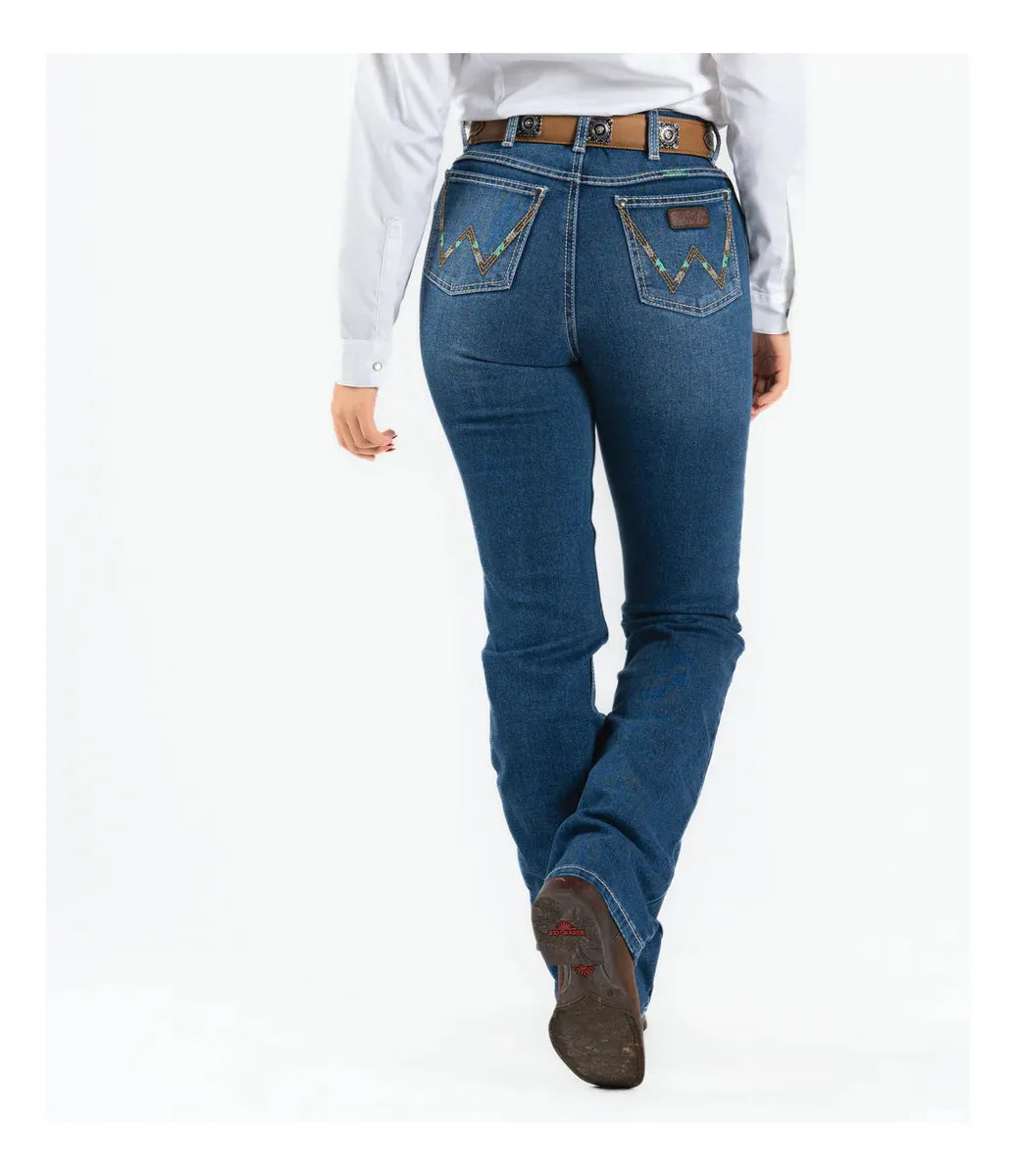 112373582|JEANS HISE RISE CORTE DE BOTA