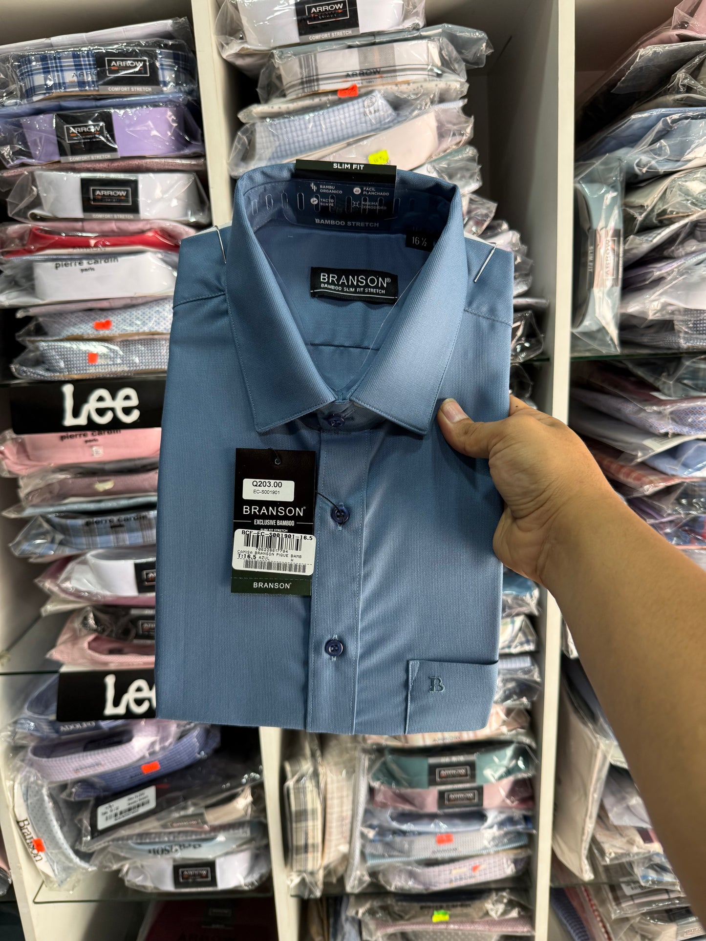 Camisa Branson Pique Bambú Strech