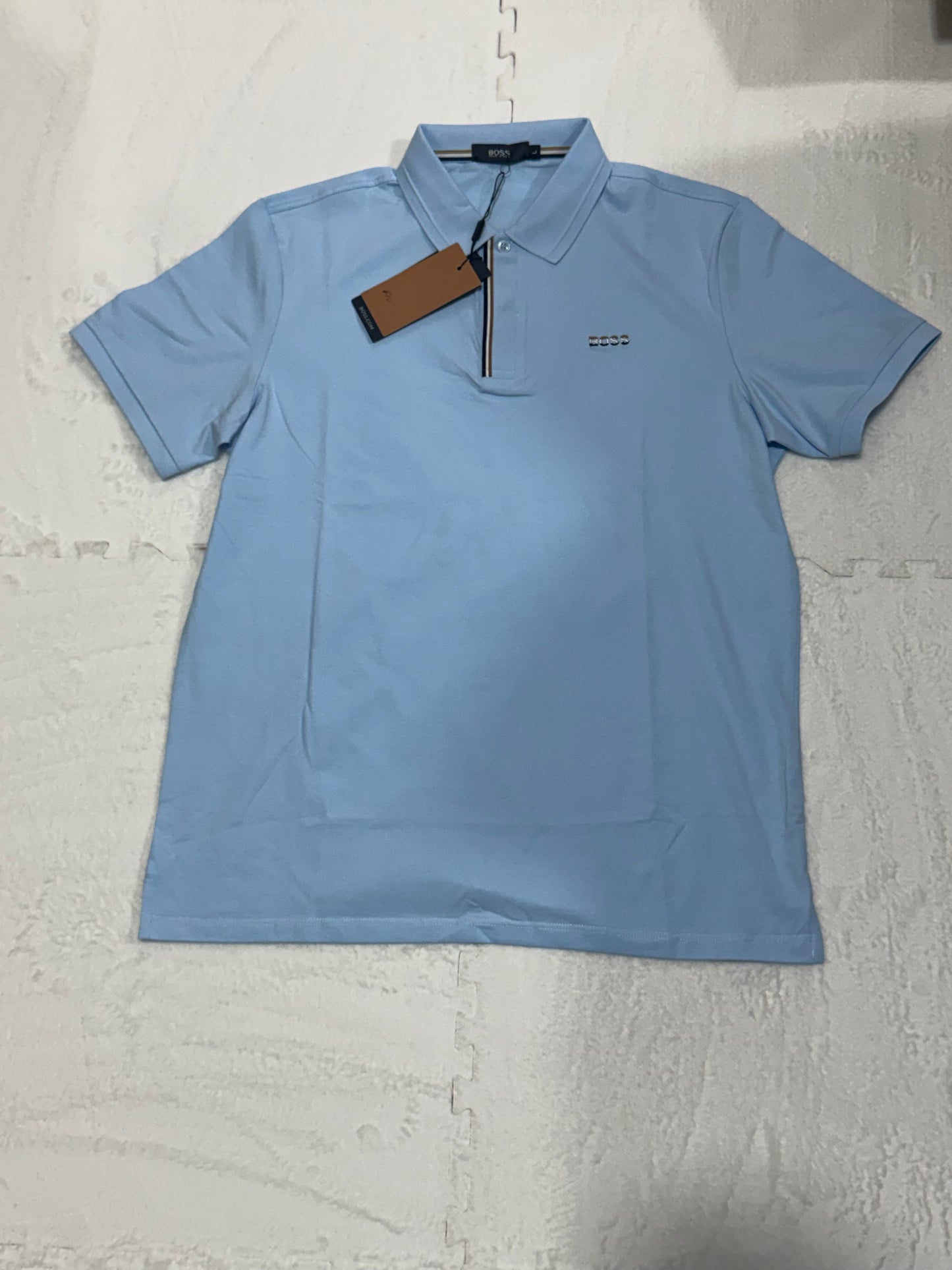 POLO HOMBRE HUGO BOOS CELESTE