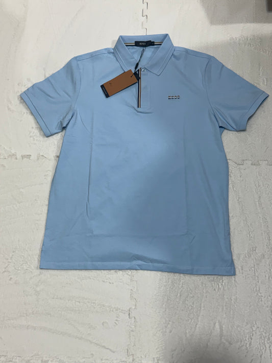 POLO HOMBRE HUGO BOOS CELESTE