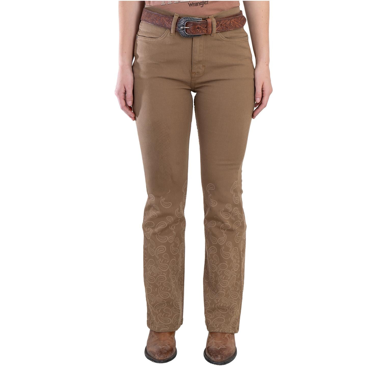 112381750|JEANS HISE RISE CORTE DE BOTA